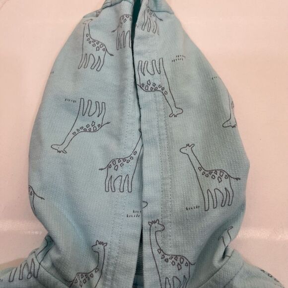 Giraffe Print Baby zip-up sweatshirt with Bow. - Picture 5 of 8